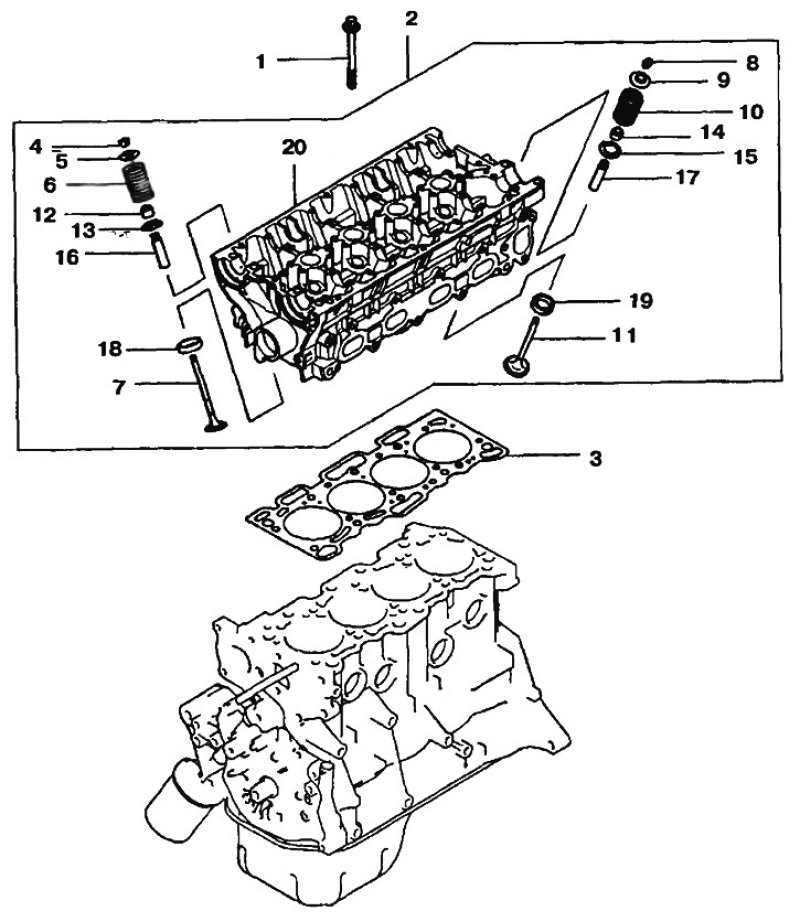Рис. 3.44. Головка блока цилиндров и клапаны…