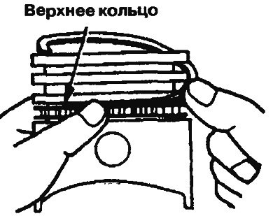 Рис. 4.29. Установка маслосъемного кольца