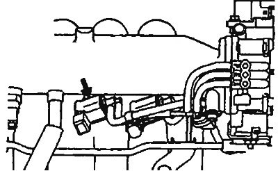 Рис. 6.6а. Расположение электромагнитного клапана системы улавливания паров бензина двигателя 4G1