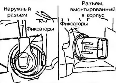 Рис. 11.123. Сожмите фиксаторы и вдавите в картер…