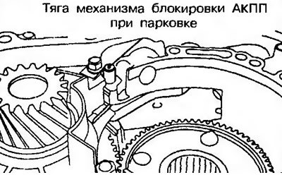 Рис. 11.318. Установите механизм блокировки АКПП…