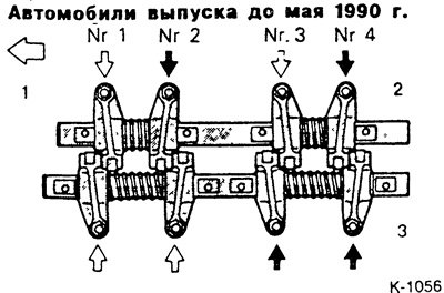 Бензиновые двигатели: 1 - сторона шестерни…