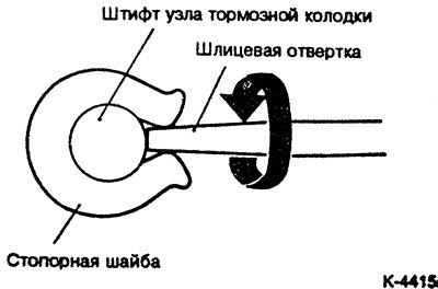 Для этого раздать стопорную шайбу и снять упорную…