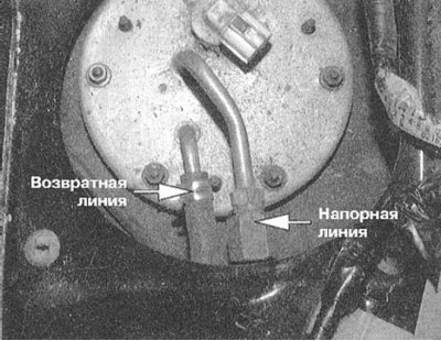 5. Отсоедините от насосной сборки электропроводку.