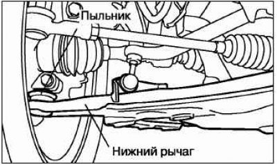 Поднимите автомобиль.