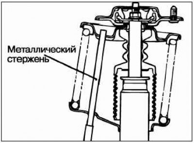 Совместите отверстие нижней опорной чашки с…