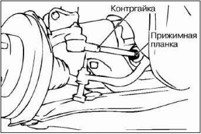 Ослабьте контргайки и снимите хомуты с…