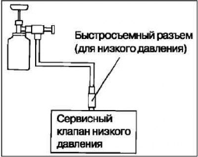 Подсоедините быстросъемное соединение (для…