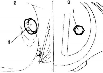 1. Заправочные пробки; 2. Переднего моста; 3.…