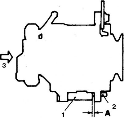 1. Передняя крышка; 2. Болт; 3. Для измерения…