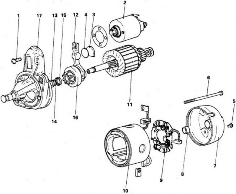 1. Винт; 2. Тяговое реле; 3. Уплотнитель; 4.…
