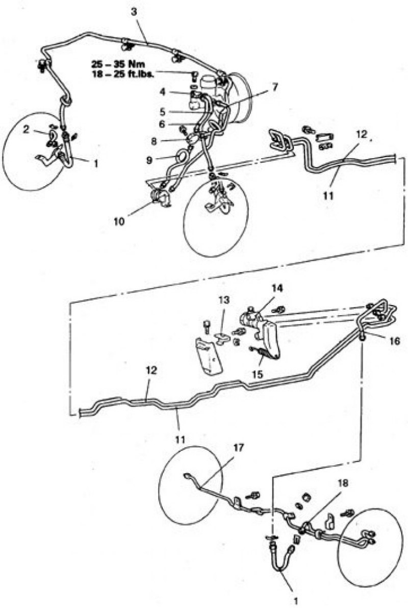 Тормозная система паджеро 4 схема трубок