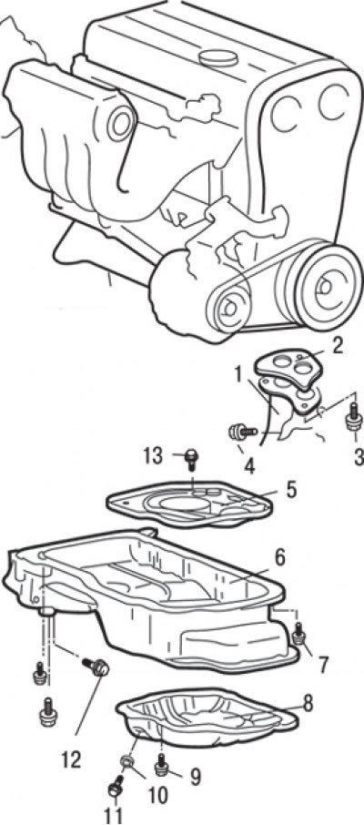 Рис. 3.31. Поддон картера двигателя DOHC: 1 –…