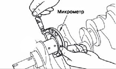 С помощью микрометра измерить диаметр шатунной…