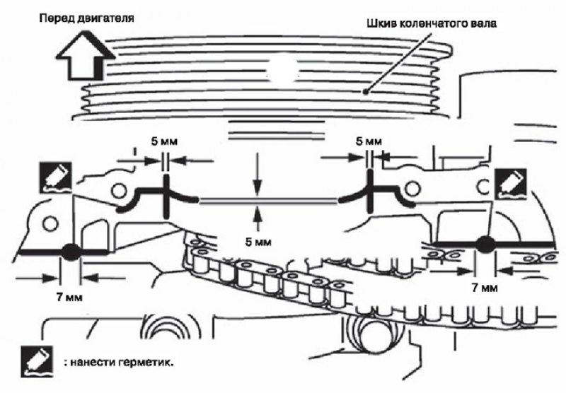 Примечание. Использовать оригинальный герметик…