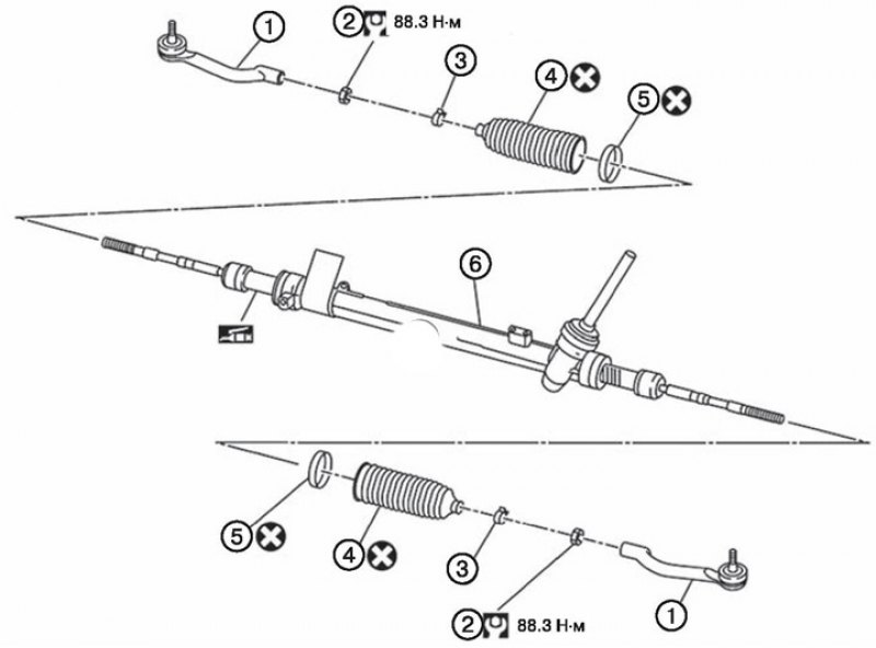 1. Наконечник рулевой тяги. 2. Контргайка…