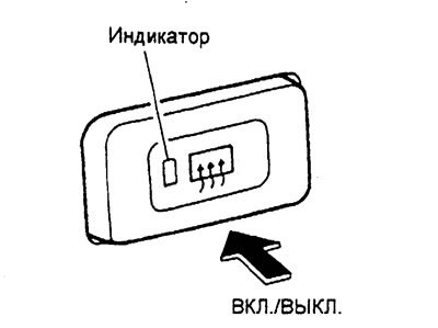 Выключатель обогрева заднего стекла