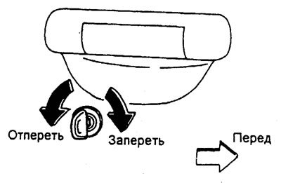 Запирание передних дверей ключом
