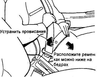 Инерционная катушка блокирует движение ремня при…