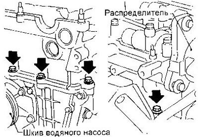 23. Отверните наружные болты головки цилиндров.