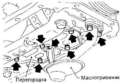 27. Снимите маслоприемник.