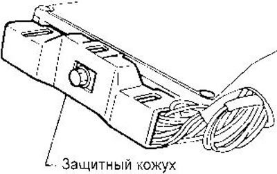 Разъем блока управления закрыт защитным кожухом.