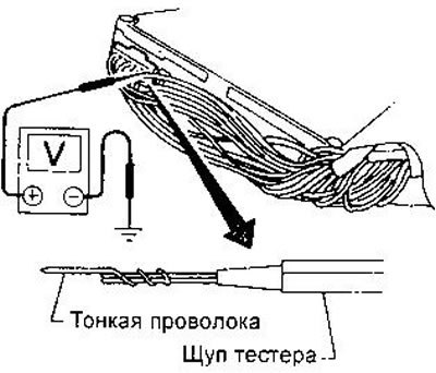 Для измерения напряжений на контактах разъема…