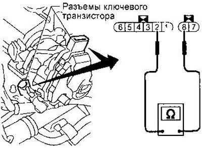 Для проверки ключевого транзистора отсоедините…