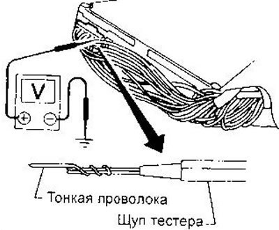 Для измерения напряжений на контактах разъема…