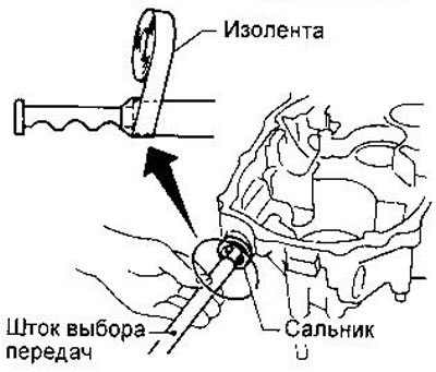 1. Установите шток выбора передач, рычаг и…