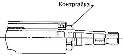 Установите контргайку на вал рулевого управления…