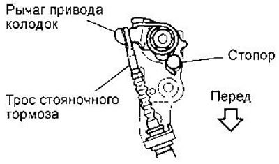 В дисковых задних тормозных механизмах рычаг…