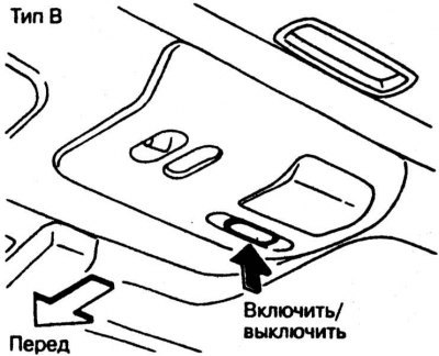 В потолочную консоль автомобиля вмонтировано…