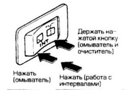 Переключатель омывателя заднего стекла