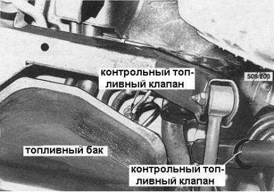 1. Снимите клапан с топливного бака (см.…
