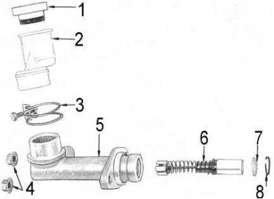 1 - крышка; 2 - резервуар; 3 - хомут; 4 - гайки;…