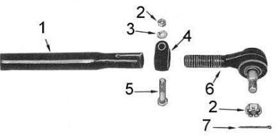 1 - соединительная тяга; 2 - гайка; 3 - шайба; 4…
