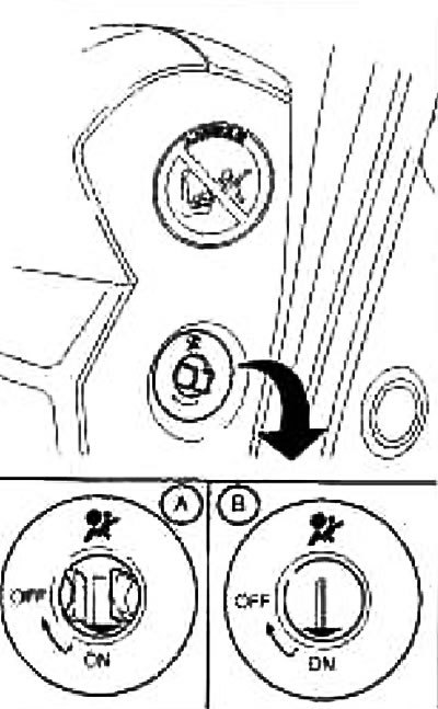 Как отключить подушку безопасности пассажира на ниссан жук