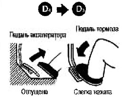Замедлите автомобиль, слегка нажимая на педаль…