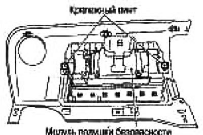5. Открутите крепежные винты модуля подушки…
