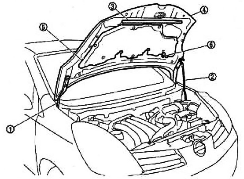 Дверь капота. Ниссан ноут 2007 габариты капот. Замок капота Ниссан Альмера Классик схема. Nissan Note замок капота схема. Ниссан ноте опора капота.