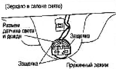 4. Отсоедините разъем от датчика света и дождя.