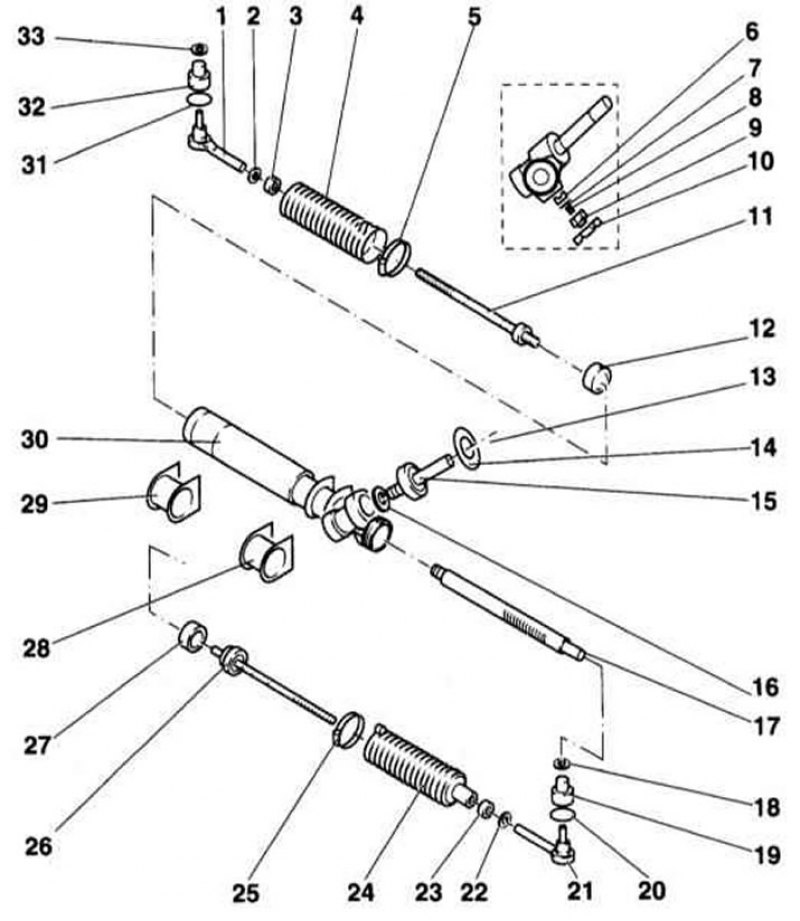 1 - Наконечник рулевой тяги; 2 - Контргайка; 3 -…