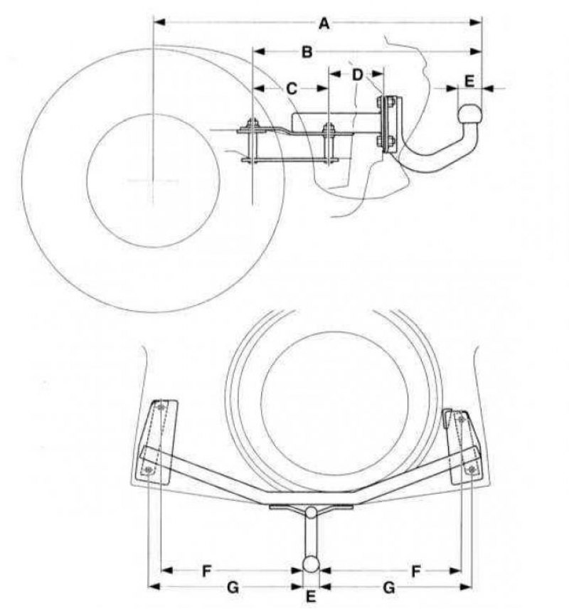 A - 650 мм; B - 485 ± 5 мм; C - 161 ± 0.3 мм; D -…