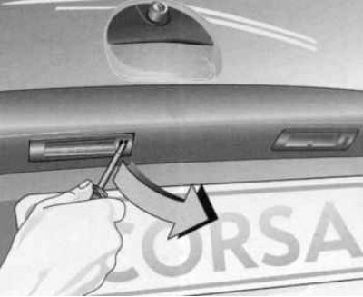 Освещение номерного знака (Corsa)