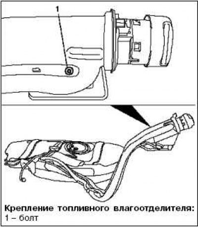 Отсоедините трубку заливную горловины топливного…