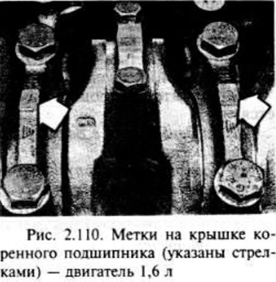 Крышки коренных подшипников пронумерованы от 1 до…