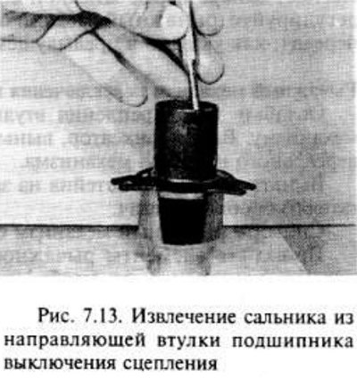 Снимите старый сальник с втулки и поставьте новый…