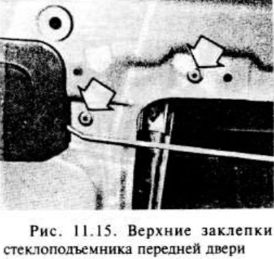 Высверлите четыре заклепки крепления механизма…