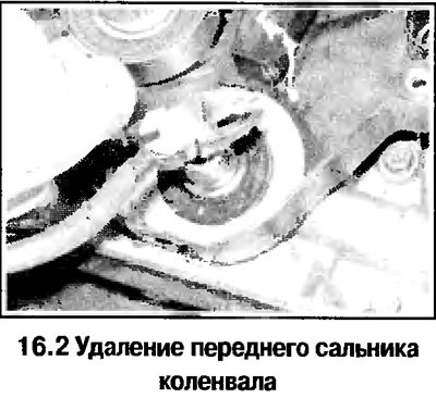 2. Просверлите в сальнике два диаметрально…